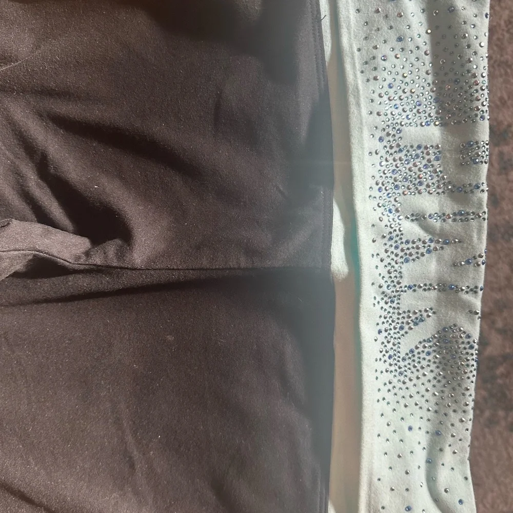 Victoria's Secret Pink Yoga Pants - Black and Mint - Picture 2 of 2